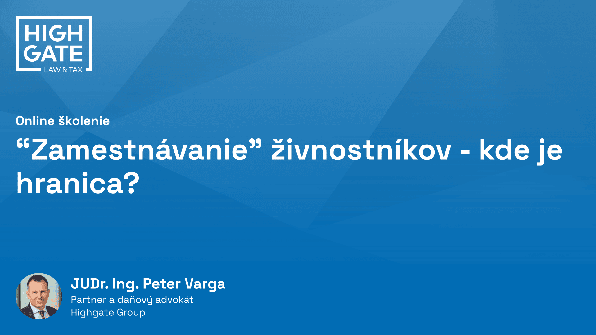 „Zamestnávanie“ živnostníkov – kde je hranica? - 2021