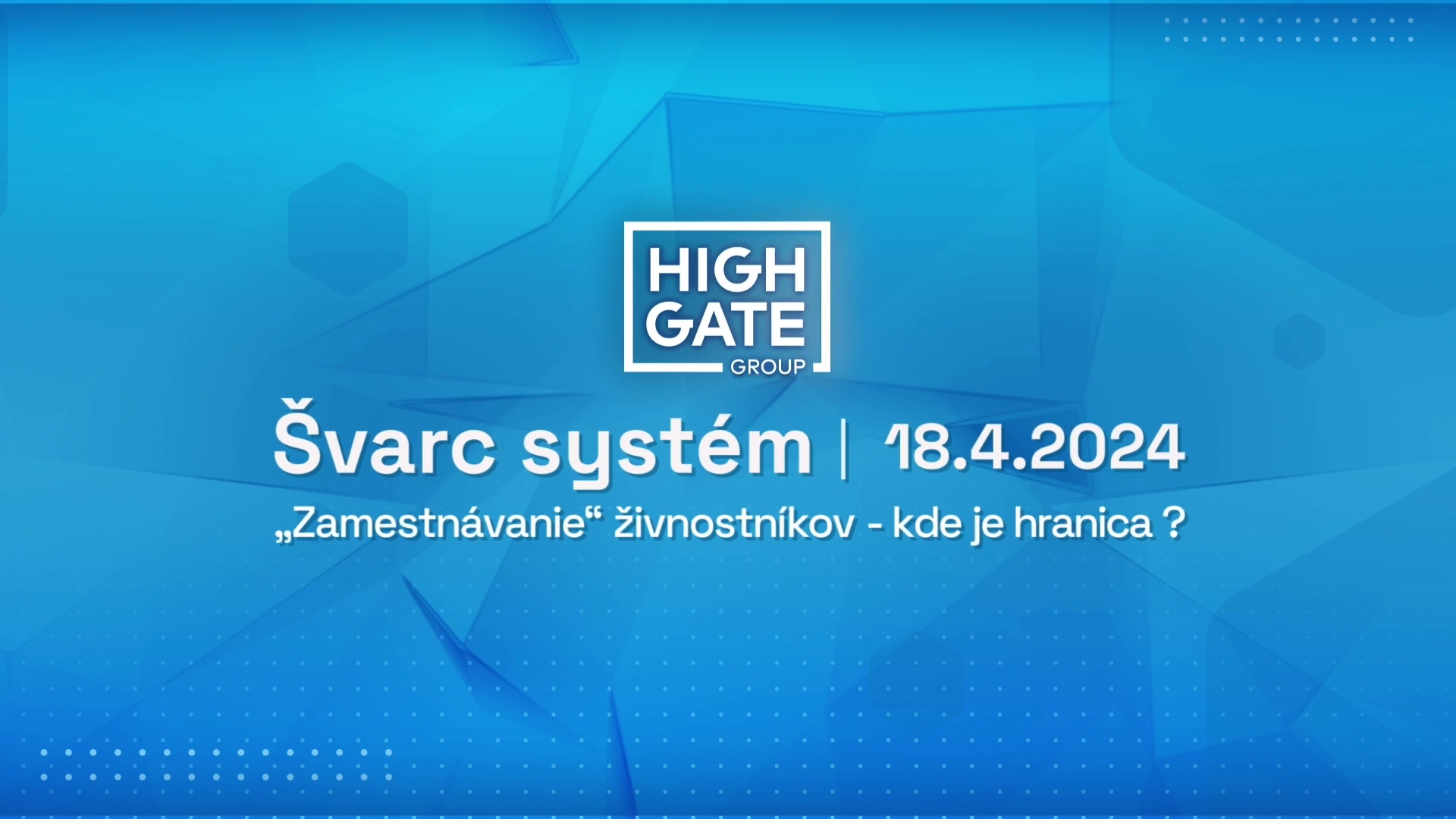 Videozáznam z konferencie Švarc systém 18. 4. 2024 - celá konferencia